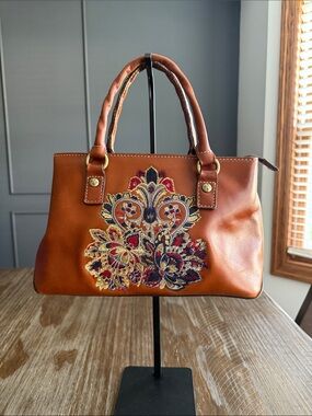 Patricia Nash Angela Satchel Provencal embroidery
